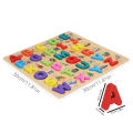 Colorful 3D Wooden English Alphabets Capital Letter (ABCD) Blocks Board with Picture, Early Learning & Teaching Toy for Baby & Toddlers. 