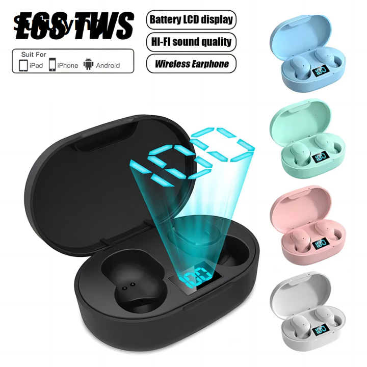 Sutuiying TWS Bluetooth Wireless Earphone, Headphone, Stereo Headset, SportEarbuds, Fifty percent discount Microphone with Charging Box for Smartphone E6S