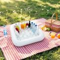 Summer PVC Inflatable Serving Bar Multi-functional Lightweight Inflatable Floating Tray Portable Drink Tray Pool Float Tray Picnic. 