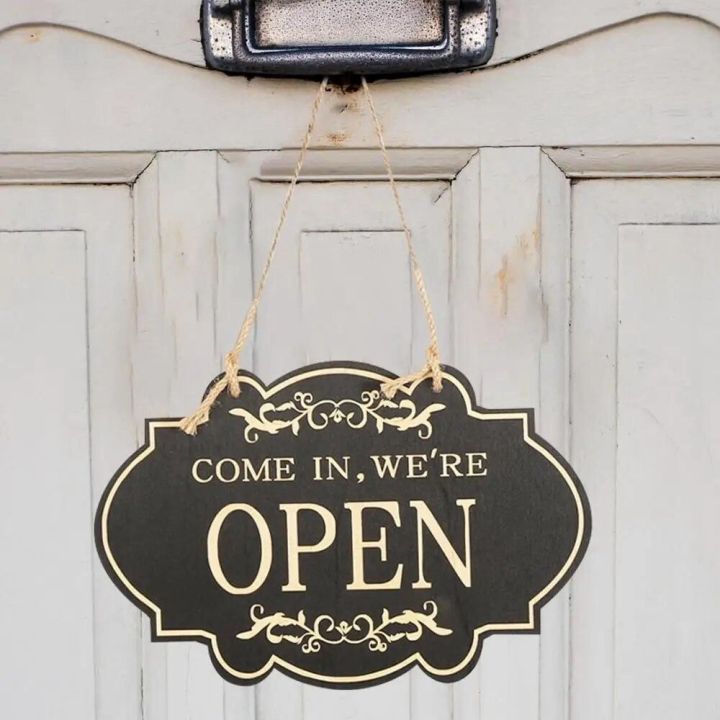 Vintage Double-sided Double Business Sign Open/Closed Reusable Door ...