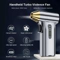 High-Power 130000RPM Violent Turbo Fan Type-C Charging 4000mAh Battery Brushless Motor Blower Wireless Design Handheld Device Turbofan Air Blower Outdoor Use. 