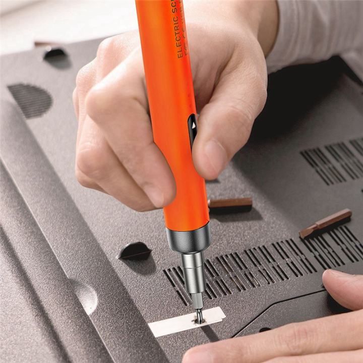 NAMUNY%20Electric%20Screwdriver%20Set%20Precision%20Power%20Tool%20Kit%20Rechargeable%20Wireless%20Mini%20Small%20Bits%20for%20Mobile%20Cell%20Computer%20Orange%20-%20Image%205