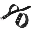 18Mm/20Mm/22Mm Leather Wrist Watch Band Strap Mens Stainless Steel Pin Buckle Black-22Mm. 