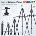 Portable Lightweight Tripod Easel for Professional Artists, Metal Display Easel Stand with Adjustable Height for Painting, Display and Advertisement Purposes - 5FT(Holds Canvas up to 1 kg). 
