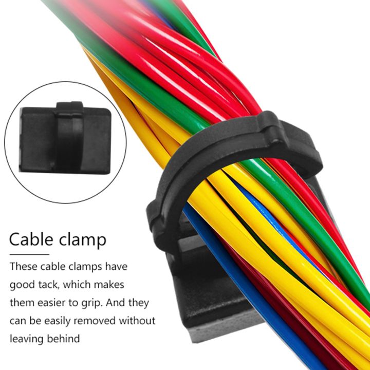 50%20pcs.%20Self%20Adhesive%20Cable%20Clamp%20Plastic%20Rectangular%20Cable%20Clips%20Cable%20Tie%20Quick%20Bind%20Cable%20Wire%20Management%20Holder%20for%20Car%20-%20Image%202