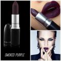 MAC Smoked Purple Matte Lipstick 3 gm - Manufactured In Thailand. 