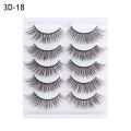 SKONHED 5 Pairs Eye Makeup Tools Thick Cross Wispy False Eyelashes Natural Long Eye Lash Extension 3D Soft Mink Hair. 