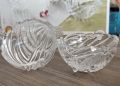 Kaida Glassware Crystalline Romance Design Glass Desert Bowl Set (Transparent) - Pack of 6 pcs. 