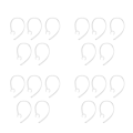 20X Universal Small Clamp Bluetooth Ear Hook Loop Clip Replacement Clear. 