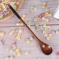 NAMUNY 6Pcs Long Handled Wooden Spoons Mixing Spoon Wood Tableware & 4Pcs Coffee Machine Cleaning Set Coffee Grinder Brush. 