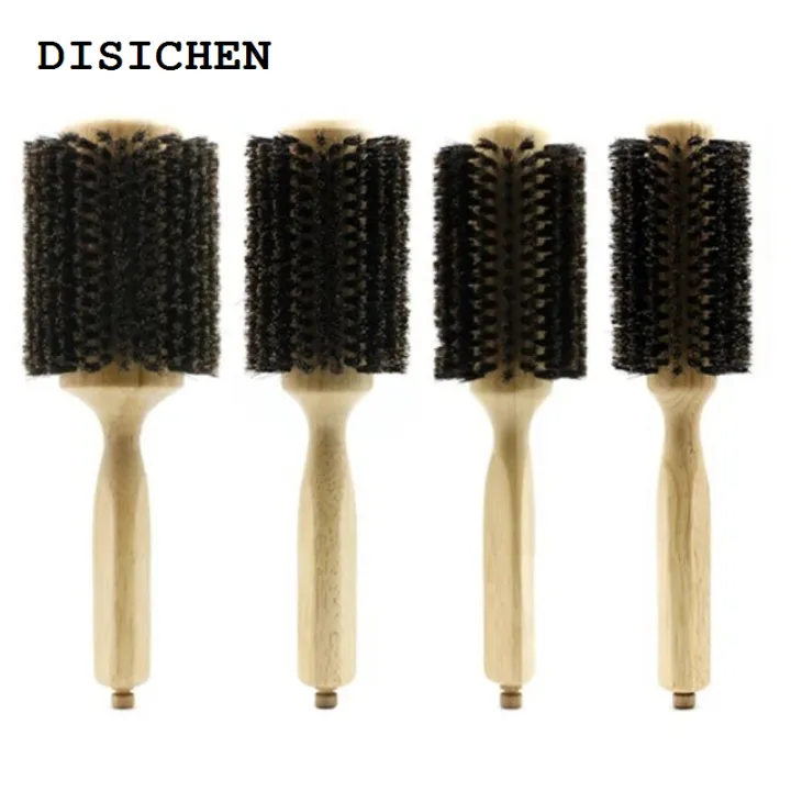 DISICHEN%20Affordable%206%20Sizes%20Wood%20Handle%20Boar%20Bristles%20Round%20Brush%20Removable%20Tail%20Professional%20Barber%20Salon%20Hairdressing%20Hair%20Brush%20Hair%20Round%20Comb%20-%20Image%202