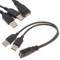 USB 2.0 female to usb 2 male cable usb double splitter power extension cable. 