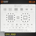 Amaoe Amao MI:1-MI:13 MI:14 Reballing Stencil Set For Redmi K30/K30pro/9/Note9 4G/Note 9 Pro 10/10 Pro CC9/Cc9e/8SE/A3 Electronic parts maintenance. 