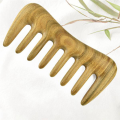NAMUNY 1Pcs Green Wide Tooth Hair Comb - Natural Wood Comb for Curly Hair - No Static for Massage Comb Detangling. 