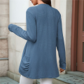 Women's Long Sleeve Open Front Cardigan Pink L. 