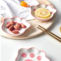 Cat Paw Shape Taste Dish Cute Japanese Style Ceramic/Porcelain Dip Dishes Soy Sauce Dish For Soy Sauce Vinegar Mustard. 