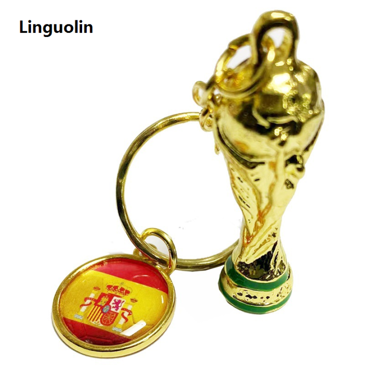 Linguolin 2024 New Fashion Football Key Chain Match World Cup Team Keychains For Boys Soccer Fans Gifts Mini Football Gift Keychain