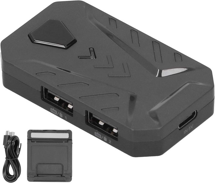 Mix Pro Keyboard and Mouse Converter 4 in 1 Mobile Game Combo Pack | Gaming Keyboard Mouse Adapter with Customized Key Mapping | Wired Game Converter for Android iOS | PUBG COD Mobile Gaming Controller Emulator | Plug & Play Gaming Accessories