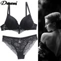 2022 New Lace Drill Bras Set Women Plus Size Push Up Underwear 34/75 36/80 38/85 40/90 42/95 ABCD Cup For Female Lingerie. 