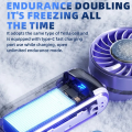 Semiconductor Refrigeration Handheld Fan Portable Small Fan Handheld Small Fan WHITE. 