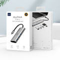 WiWU 5 in 1 Type-C Hub - Alpha 532ST | USB3.0 * 3 + Micro SD + TF Card Reader | 100% Genuine. 
