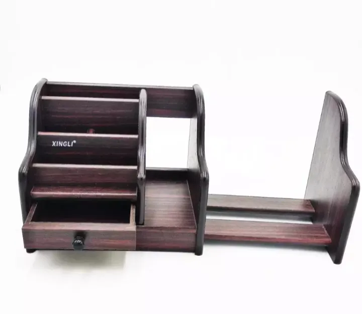 Xingli%20Brown%20Polished%20Multi-Functional%20Wooden%20Pen%20Stand/%20Holder%20/%20Mobile%20Holder/%20Visiting%20Card%20And%20Remote%20Stand%20-%20Image%207