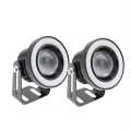 Car Fog Lamp  Angel Eye LED DRL Projector Cob Light 89mm (3.5 inches Front, 2.5 inches Back) - Set of 2. 