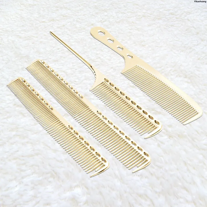 NEW%20Yikaohuang4PCS/Pack%20Metal%20Comb%20Set%20Barber%20Comb%20Stainless%20Steel%20Blending%20Comb%20Fine%20Styling%20Cutting%20Comb%20Flat%20Top%20Clipper%20Comb%20Fifty%20percent%20discount%20-%20Image%204