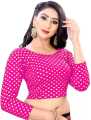 Pink Readymade Stretchable Blouse 28 to 48 Size Cotton Lycra for Women. 