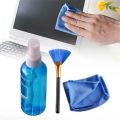 3-in-1 Laptop Cleaning Kit: Screen Cleaner, Cloth, and Brush. 