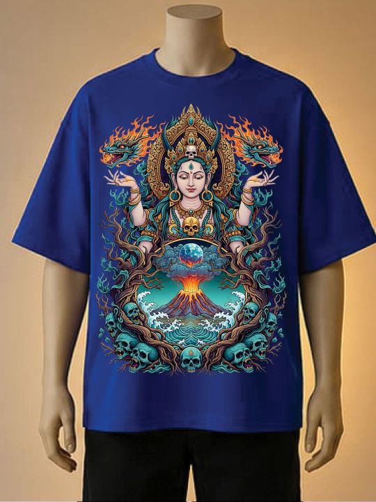 Manjushree%20Printed%20Graphic%20T-Shirt-Black,%20Blue,%20White%20-%20Image%203