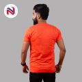 Nyptra Orange Solid Premium Muscle Fit Cotton T-Shirt For Men - Fashion | T-Shirts For Men | Men's Wear | T-Shirts |. 