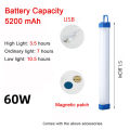 USB Rechargeable T5 LED Light Tube Magnetic Market Night Lights Portable Emergency Camping Fishing Wand With Hook. 