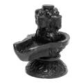 Black Color Lord Shiva Linga Charmukhi (Four Faced) Statue Small In Size For  Religious Purpose 8.5 CM. 