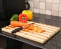 Bamboo Wooden Cutting Board Roll Chopping Dicing Kitchen Worktop Fruit Vegetable. 