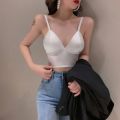 Women's Plain Strip Silk Bralette Comfortable Underwear Soft Bra for Ladies. 