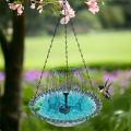 (GGBR)-Hanging Bird Bath with Fountain Bird Bath Fountains Hanging Bird Baths for Outdoors Gray. 