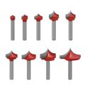 Router Bits Groove Point Cutting Round Edge 6mm hank 8mm Blade for Woodworking Milling Cutter Tool. 