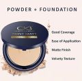 CVB 2 in 1 Teint Matt Foundation Pressed Compact Powder for Buildable Full Coverage & Matte Finish 10g. 