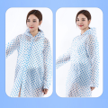 Eva Transparent Polka Dot Print Hooded Front Button Raincoat - Multicolor | Free Size | Fashion | Raincoat For Women. 