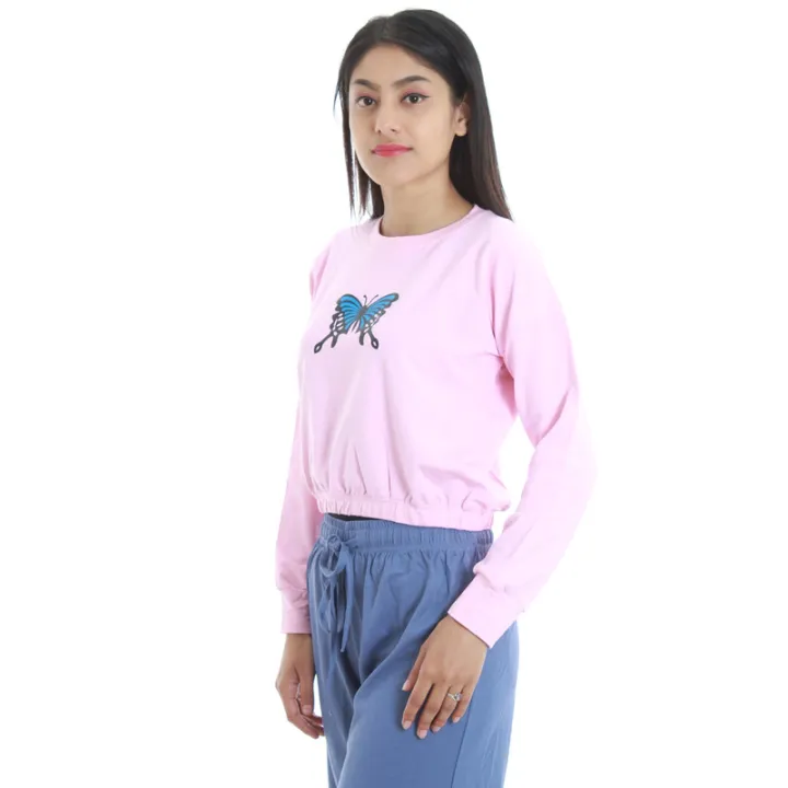 Butterfly%20Printed%20Sweatshirt%20For%20Women%20-%20Image%203