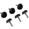 10 Pcs Adjustable M6 Thread Furniture Levelers Galvanized Steel Black Glide Furniture Leveling Feet Floor Leveler Table,Chair, Cabinet Legs. 