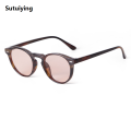 Sutuiying Vintage Fashion Round Sunglasses Women Men 2024 Brand Design Retro Rivet Yellow Blue Lens Square Sun Glasses Male Female Goggles. 