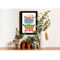 Inch UV texture wall decoration digital print motivational quotes single framed cloth painting 14 x 11 inches. 