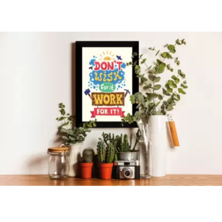 Inch UV texture wall decoration digital print motivational quotes single framed cloth painting 14 x 11 inches