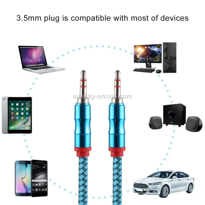 3.5mm%20Aux%20Cable,%20Fabric%20Coated,%202%20Meter%20-%20Image%204