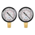 NCANRUI 2X Pressure Gauge - 0 - -30InHg 0 - -1 Bar Mini Dial Air Pressure Gauge Barometer Meters Vacuum Gauge Black. 