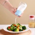 Press Type Measuring Seasoning Bottle Spice Bottle Refillable Plastic Metering Salt Bottle Transparent Quantitative Salt Dispenser Cooking. 