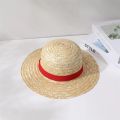 Anime Luffy Straw Hat One Piece Cosplay Sun Protection Hat Parent-child Summer Sun Straw Beach Hat For Men Women. 
