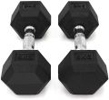 5Kg Rubber Hex Dumbells (Pair), 5 Kg Dumbell, Rubber Hex Dumbell ( 5Kg*2 Pc = 10 Kg), Dumbbells - Gym Equipment |. 